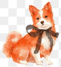 PNG Dog illustration watercolor animal.