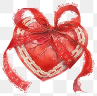 PNG Heart organ illustration romantic ribbon.