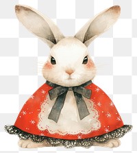 PNG Rabbit illustration watercolor animal.