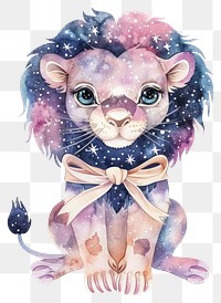 PNG Lion lion illustration watercolor.