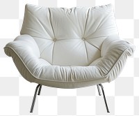 PNG A white cozy chair furniture armchair modern.