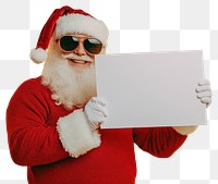 PNG Santa Claus wearing sunglasses christmas background festive.