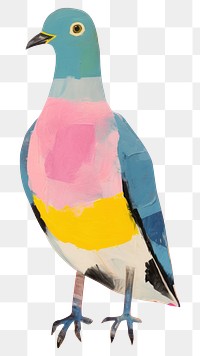 PNG Colorful pigeon abstract painting