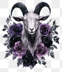 PNG Goat devil art illustration animal.