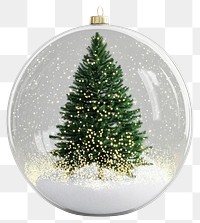 PNG Glass christmas ball decoration tree snow christmas tree.