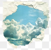 PNG Cloud collage cutouts clouds sky landscape.