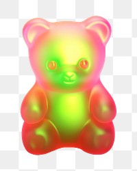 PNG Jelly bear Y2k Aura Wallpaper background wallpaper colors.