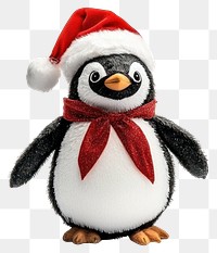 PNG Real penguin ornament christmas theme decoration.