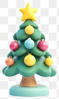 PNG Christmas tree with ornaments christmas illustration decoration.