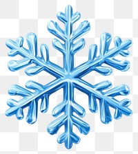 PNG Blue snowflake symbol winter decoration.