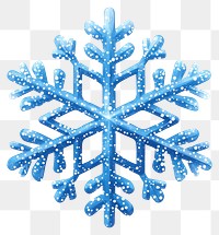 PNG Blue snowflake winter decoration intricate.