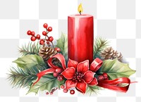 PNG Christmas candle christmas ribbon flower. 