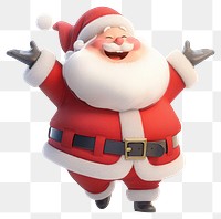 PNG Happy Santa Claus standing with arms outstretched white santa claus.