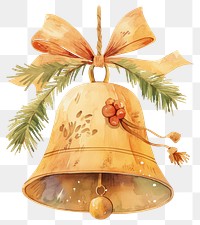 PNG Holiday bell illustration watercolor holiday.