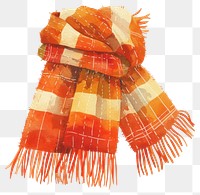 PNG Woolen scarf illustration watercolor style.