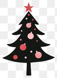 PNG Christmas tree decoration christmas illustration background.