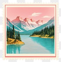 PNG Lake Louise in Canada postage stamp lake.