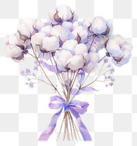 PNG Purple coquette cotton flower art illustration pastel.