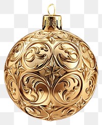 PNG Gold ornament christmas round accessories.