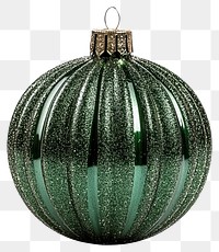 PNG Green glitter ornament christmas accessories decoration.