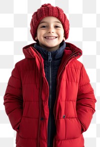 PNG Happy boy in red winter clothes clothing jacket happy.