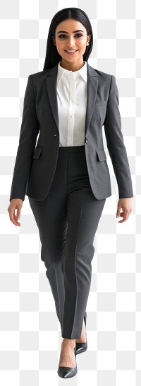 PNG Muslim businesswoman suit professional wear.