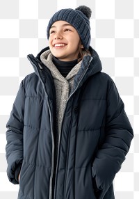 PNG Happy teen in winter clothes happy clothing jacket.