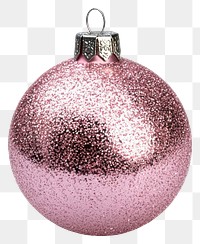 PNG Pink glitter ornament christmas accessories decoration.