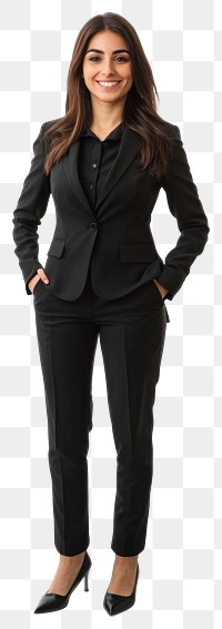 PNG Muslim businesswoman suit professional full.