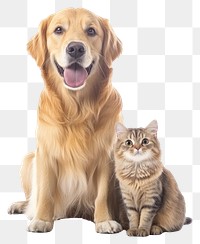 PNG Cute dog and cat background together animal.