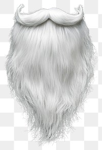 PNG White Santa claus beard background isolated white.