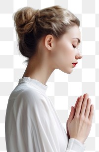 PNG Young woman portrait praying photo