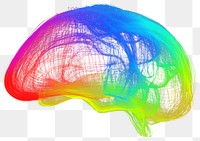 PNG Brain tractography pattern brain invertebrate. 