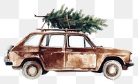 PNG Car with Tree on Roof tree car illustration.