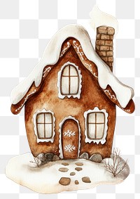 PNG Gingerbread House gingerbread illustration winter.