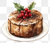 PNG Fruitcake christmas dessert brown.