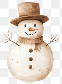 PNG Snowman with Hat snowman winter illustration.