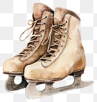 PNG Pair of Skates illustration watercolor skates.