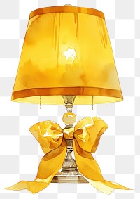 PNG Yellow coquette lamp illustration chandelier decorative.