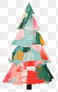 PNG Christmas tree art christmas painting. 