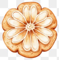 PNG Gingerbread flower cookie with icing illustration watercolor sweets.