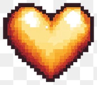 PNG Six pixel heart icon illustration pixelated graphics.