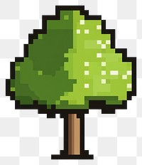 PNG Six pixel tree icon illustration green bulldozer.