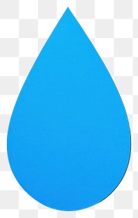 PNG Paper craft blue raindrop minimalist aesthetic triangle.