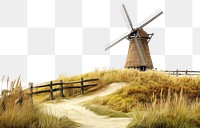 PNG Netherlands landmark landscape windmill outdoors.