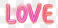 PNG Love word neon background romantic message.