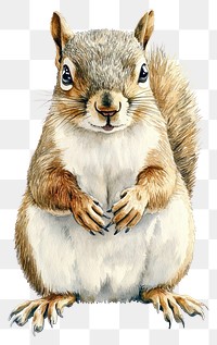 PNG Squirrel squirrel illustration watercolor.