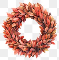 PNG Wreath wreath illustration leaves.