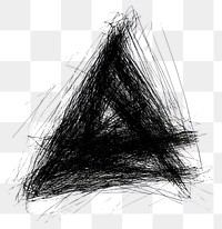 PNG Triangle scribble abstract sketch lines.