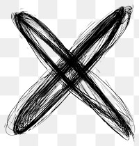 PNG Asterisk scribble abstract sketch black.